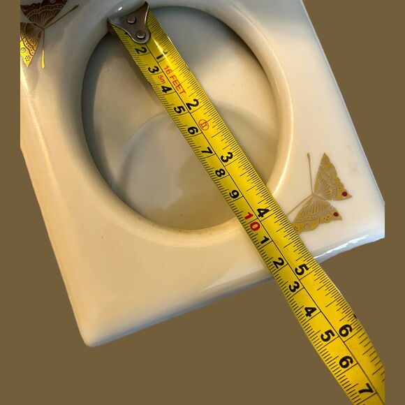 Vintage Porcelain Oval Picture Frame Gold Butterfly Cottage Treasure Masters - Picture 11 of 13